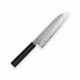 Santoku 180mm-Suncraft Wood-Damascus-japonský kuchyňský nůž-Tsuchime- VG10–33 vrstev