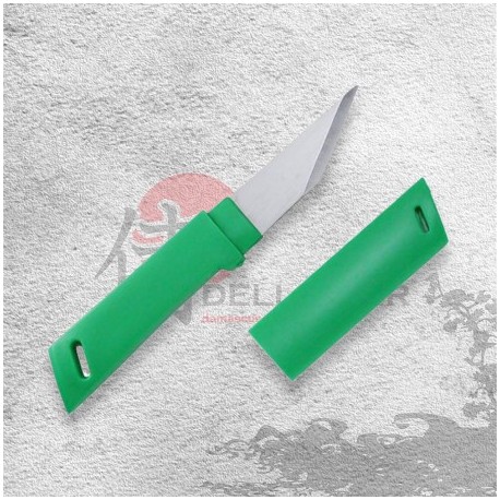 zelený nůž na vyřezávání 40mm Kanetsune Kiridashi Knife