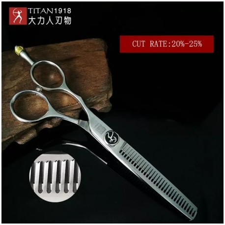 Kadeřnické trimovací nůžky pro leváky 6" TITAN ACRM Profesional