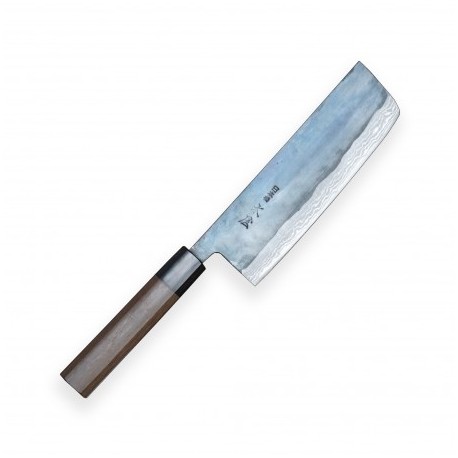 nůž Nakiri 170 mm - KIYA Suminagashi Damascus 11 layers