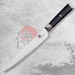 BAZAR - Japonský kuchařský plátkovací nůž 9" (225mm) Dellinger Okami 3 layers AUS10